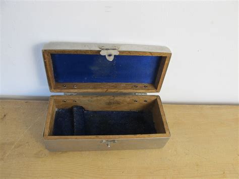 Wood Lined Metal Box 